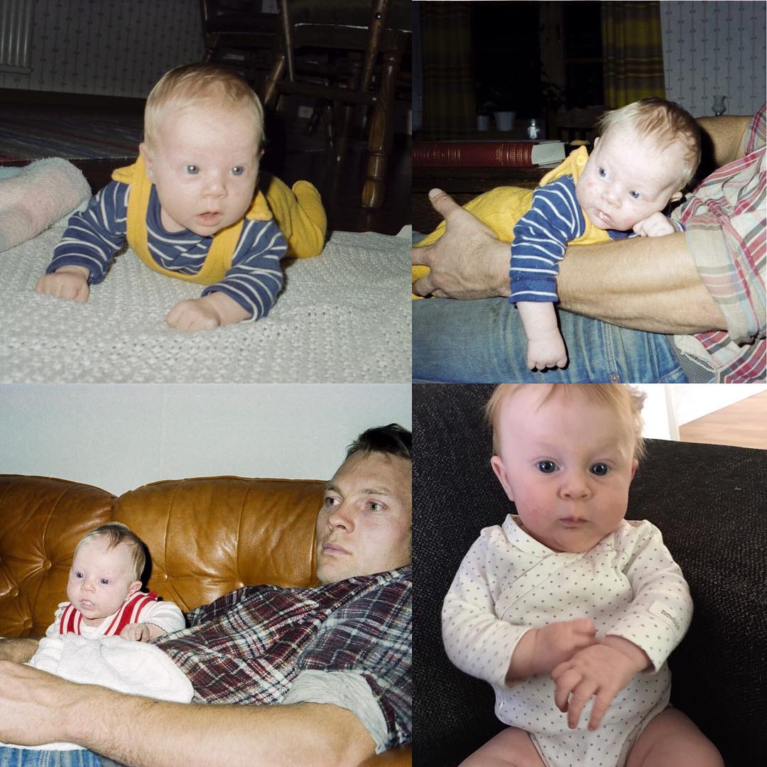 Denna gång så tycker jag kunna se likheter med mig själv som bebis.